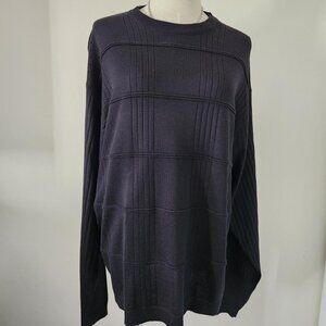 MENS Cassel black acrylic knit sweater. Size XL.